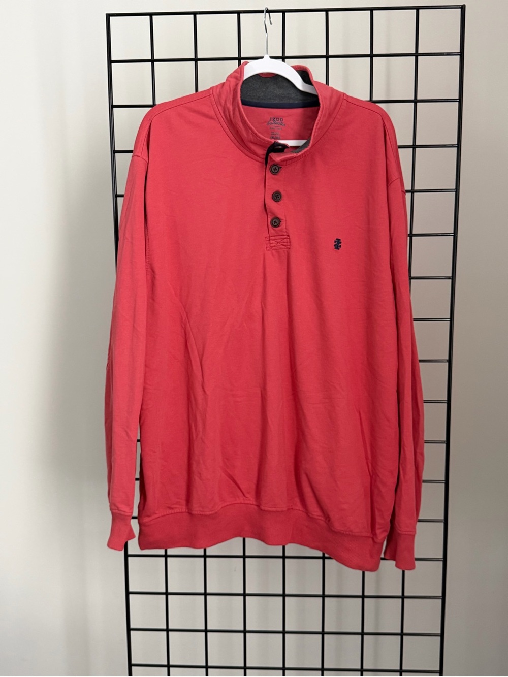 Izod Coral Red Pullover Sweatshirt